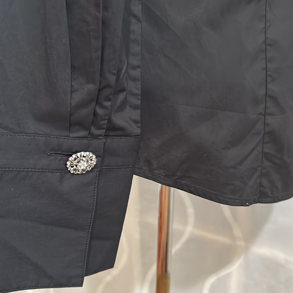 Talbots, Black, Collared, Fitted, Button Down Top, Size 8 - Picture 4 of 11